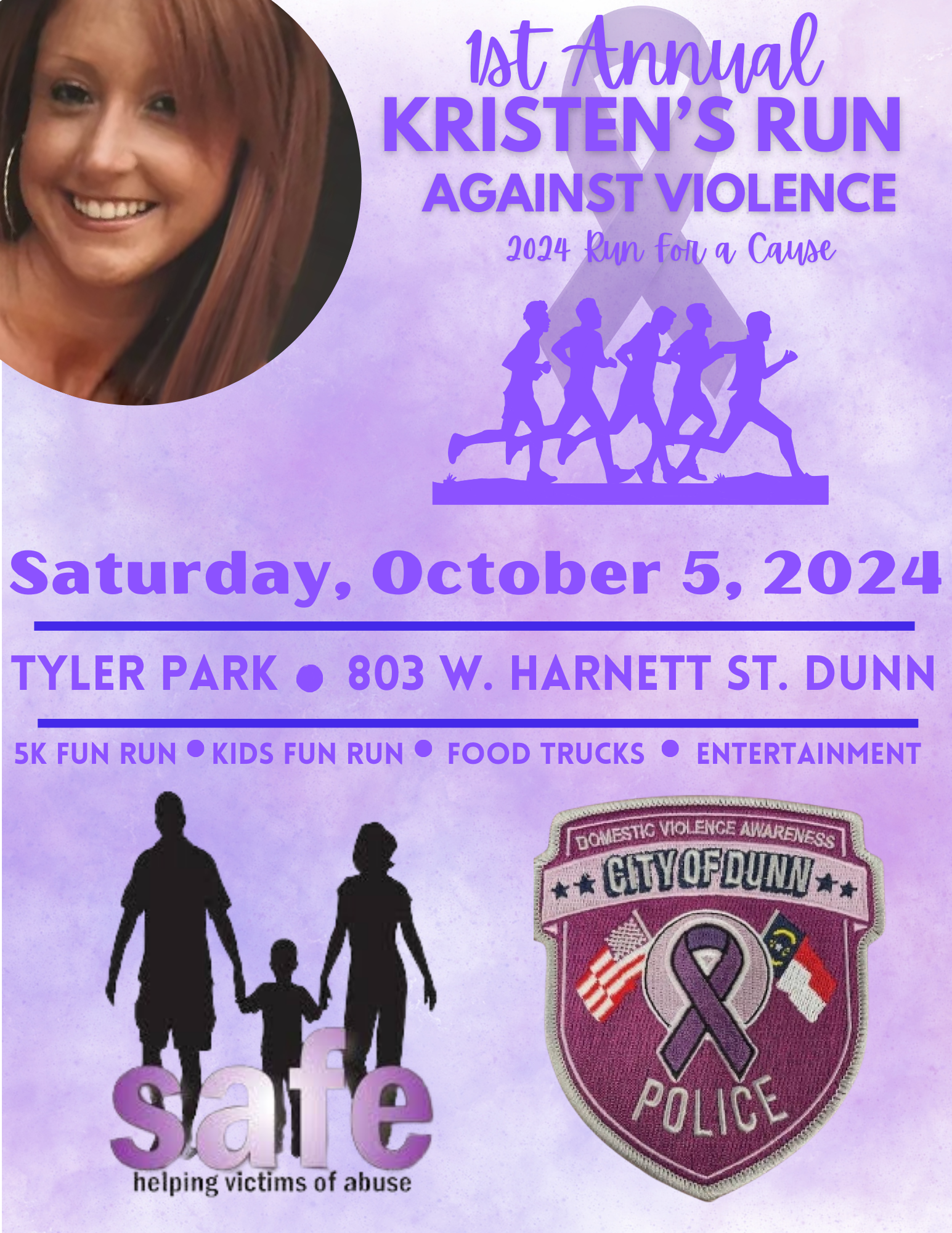 Kristen s run against violence in dunn nc details registration and